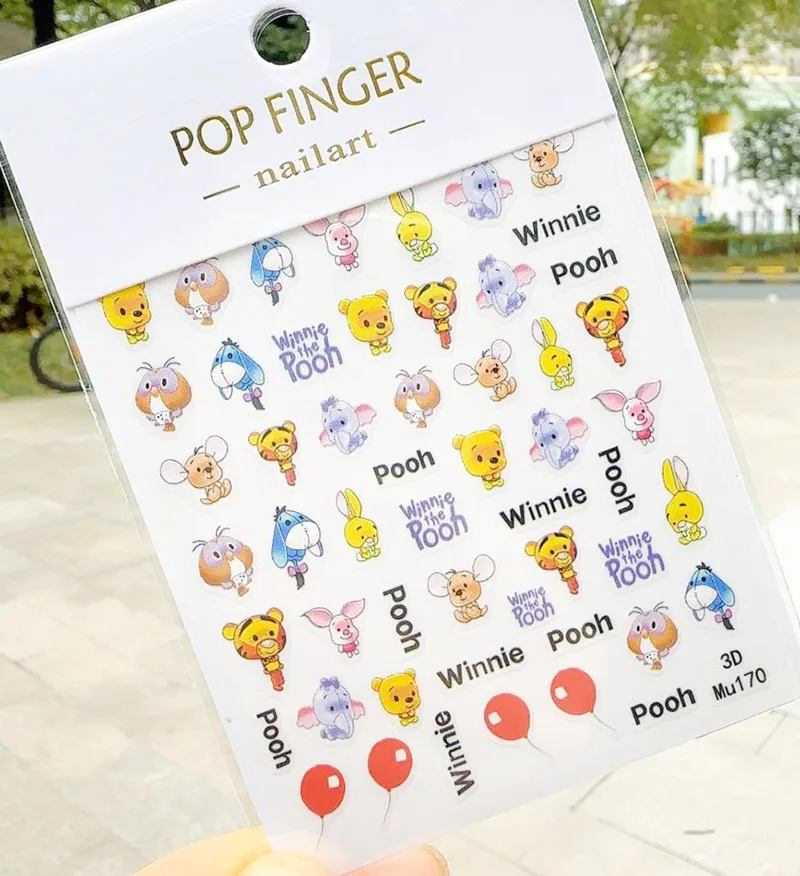 

Disney Cartoon Winnie the Pooh Tigger 3D Nail Stickers Nail Art Decoration Mickey Mouse Lilo & Stitch Donald Duck Stickers