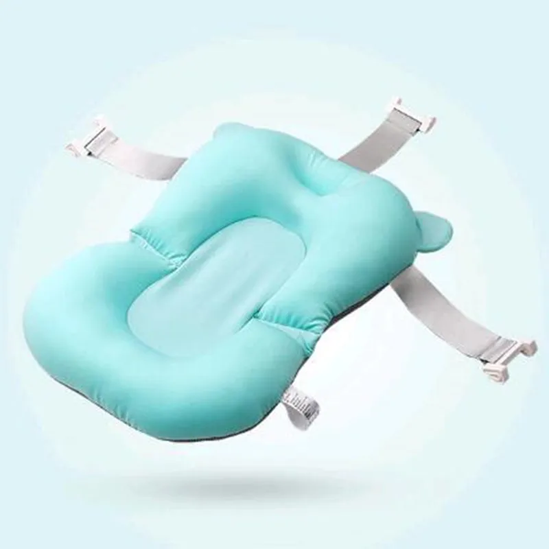 Baby Bath Seat Support Mat Foldable Baby Bath Tub Pad Chair Newborn Bathtub Pillow Infant Anti-Slip Soft Comfort Body Cushion baby bath seat,baby bath support pad,baby bath tool,baby bath tub