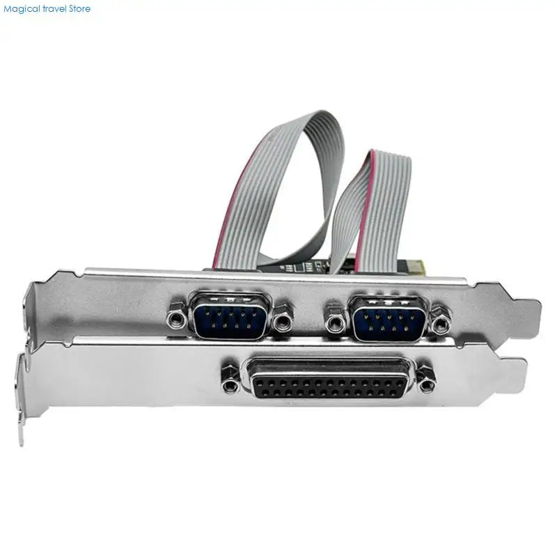 N2UB PCIE 2 포트 RS232 카드 데스크탑 컴퓨터 액세서리 용 1 포트 병렬 LPT 확장 카드 교체