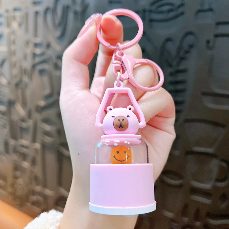 Creative Cute Capybara-kun Night Light Keychain Cartoon Capybara Bag Pendant Couple Gift