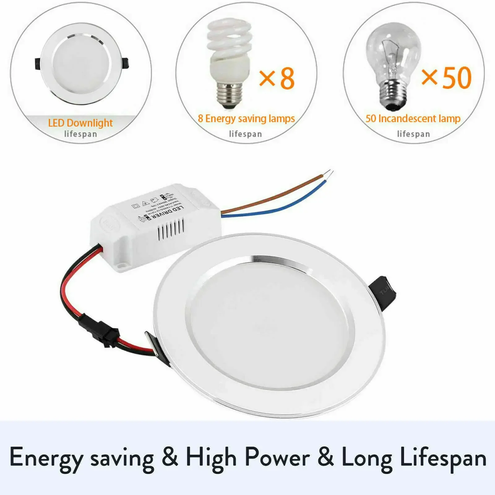 LED 천장 조명, 조도 조절식 매입형 LED 다운라이트, 따뜻하고 차가운 중성 백색 원형 패널 램프, 110V, 220V, 85-265V, 2 개, 3W, 5W, 7W, 9W