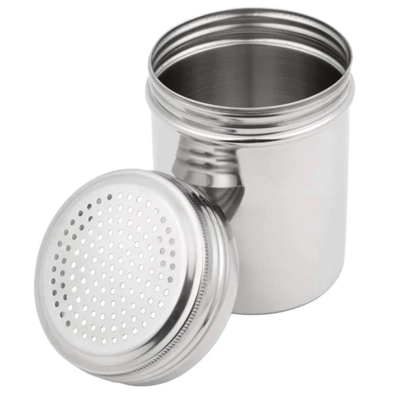 ABUN-(Set Of 6) Dredge Shakers 10 Oz, Stainless Steel Spice Shakers Baking/Cooking