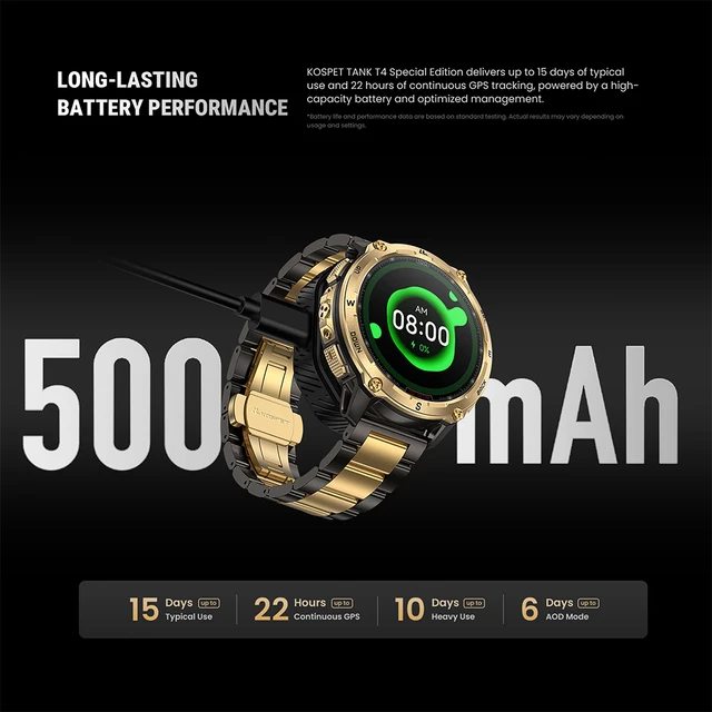 KOSPET TANK T4 GPS Smartwatch - Image 6