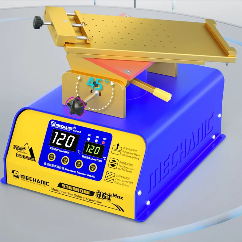 

mechanic 361 max Multifunction 360 Rotary Screen Separator for Universal Mobile Phone Edge LCD Separating