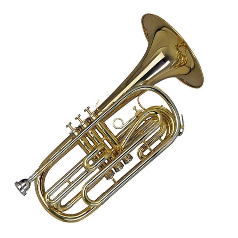 SEASOUND Cheap High Quality Bb Gold Marching Instrument Trombone JYMTB1312