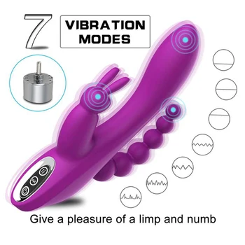 Hot Selling Rabbit Realistic Dildo Vibrator Sex Machine Breast Massage Cup Rotating Nipple Stimulator for Female Couples 2