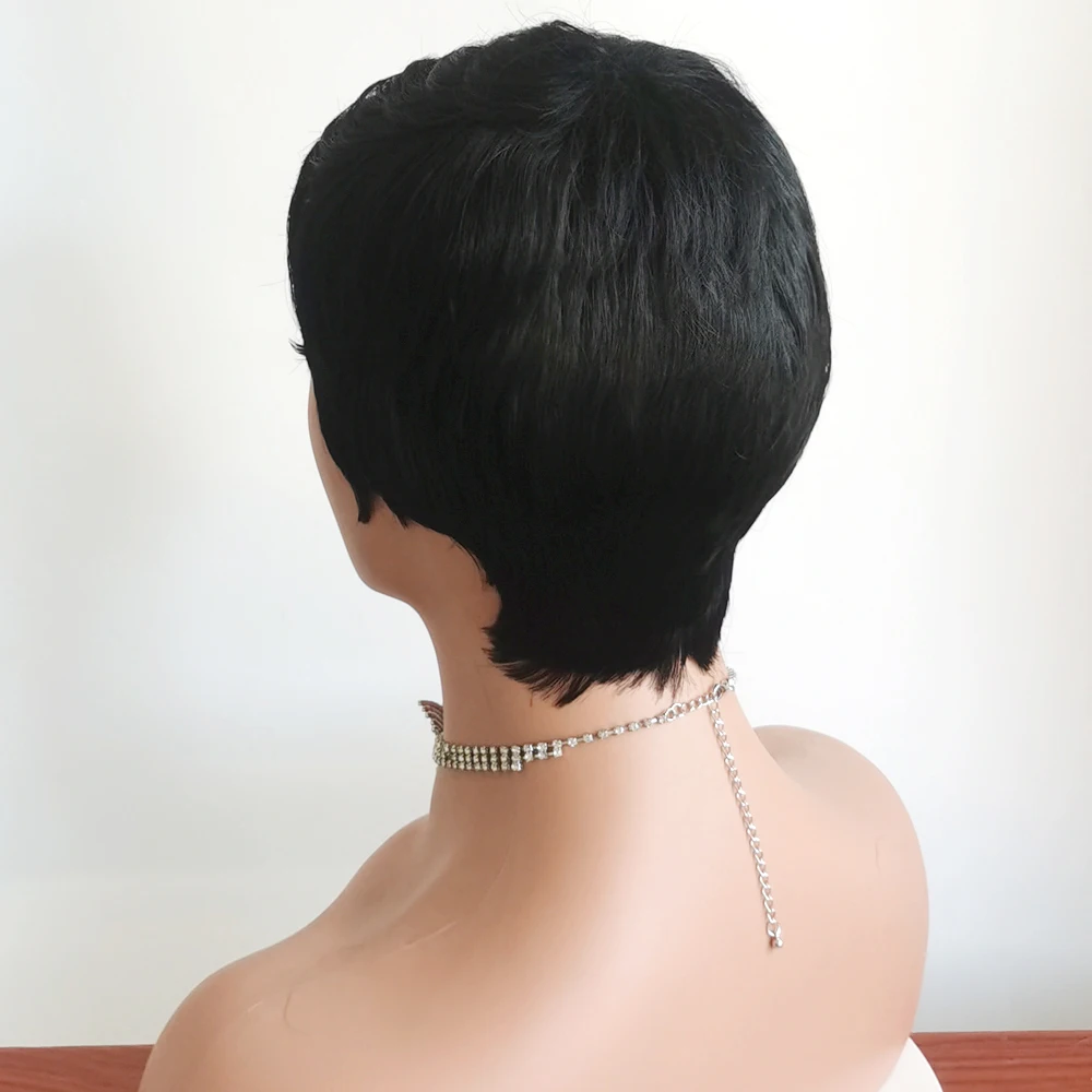 Synthetic Wig BeiSDWig Heat Resistant for Black Women Short Pixie Cut 4 Colors
