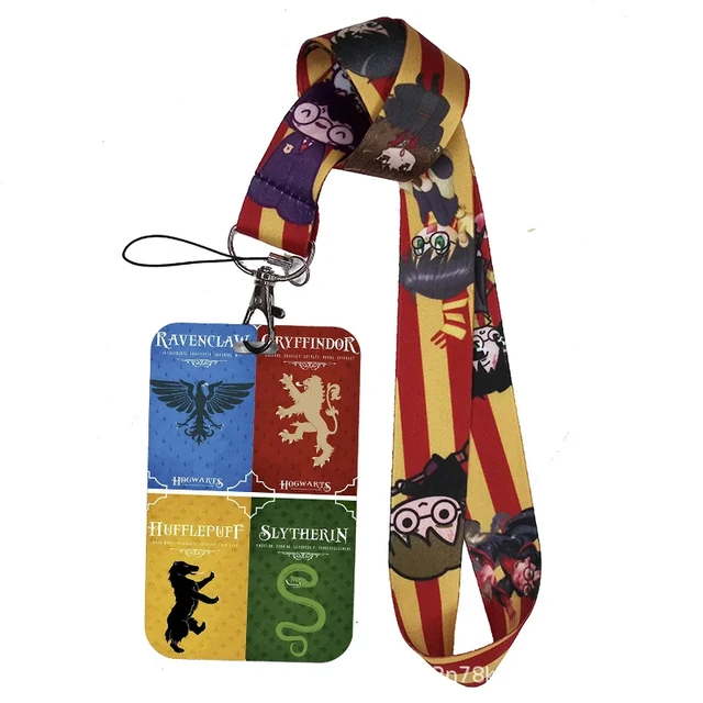 2023 Hogwarts Badge Card Holder Anime Cartoon Harry Potter Bus Card Cover  Long Rope Neck Strap Lanyard Card Case for Kids Gifts - AliExpress