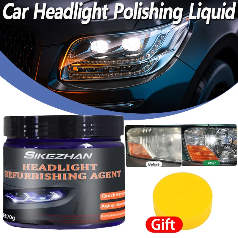Car Headlight Restoration Kit Polish Repair Cleaning Paste