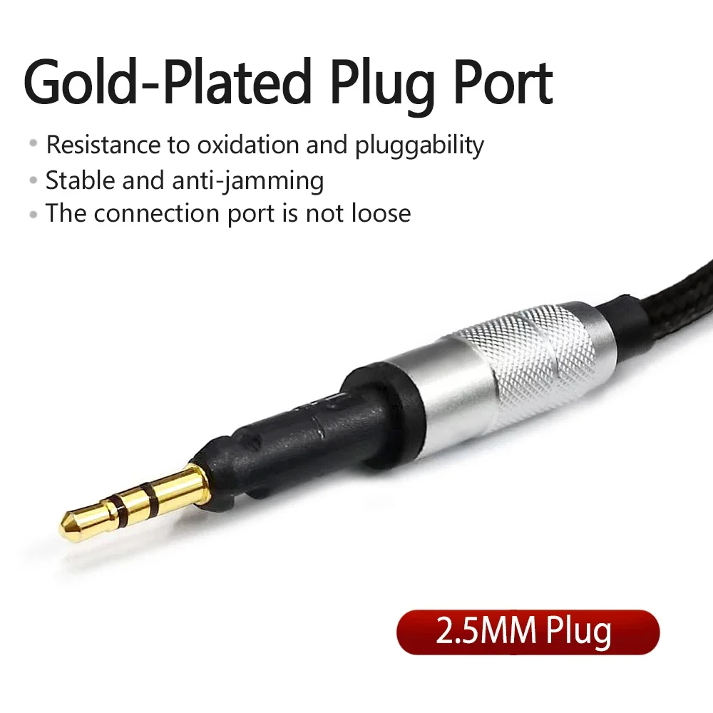 YAYINCC 3.5MM to 2.5MM+6.35MM Headset Upgrade Cable Hifi Headphone Audio Line For SENNHEISER HD6 HD7 HD8 HD515 HD558 HD549 HD5XX