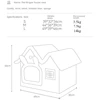 Foldable luxury pet house with detachable mat for winter warmth dog cave sofa pet bed house suitable for small medium-sized pets 6