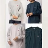 2024 Exported to Japan Spring Autumn Long Sleeved T-shirt  Men/Women Same Embroidery Brand Cotton O-Neck Loose Sweatshirt Tops 1