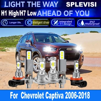 H1 H7 711 LED White Headlight Foglight  -aerospace-grade aluminum For Chevrolet Captiva 2006 2007 2008 2009 2010 2011 2012-2018 1