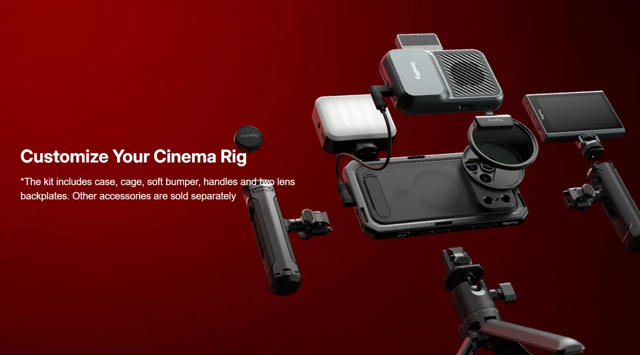 SmallRig iPhone 17 Pro/iPhone 17 Pro Max用ケージキット、ベーシック