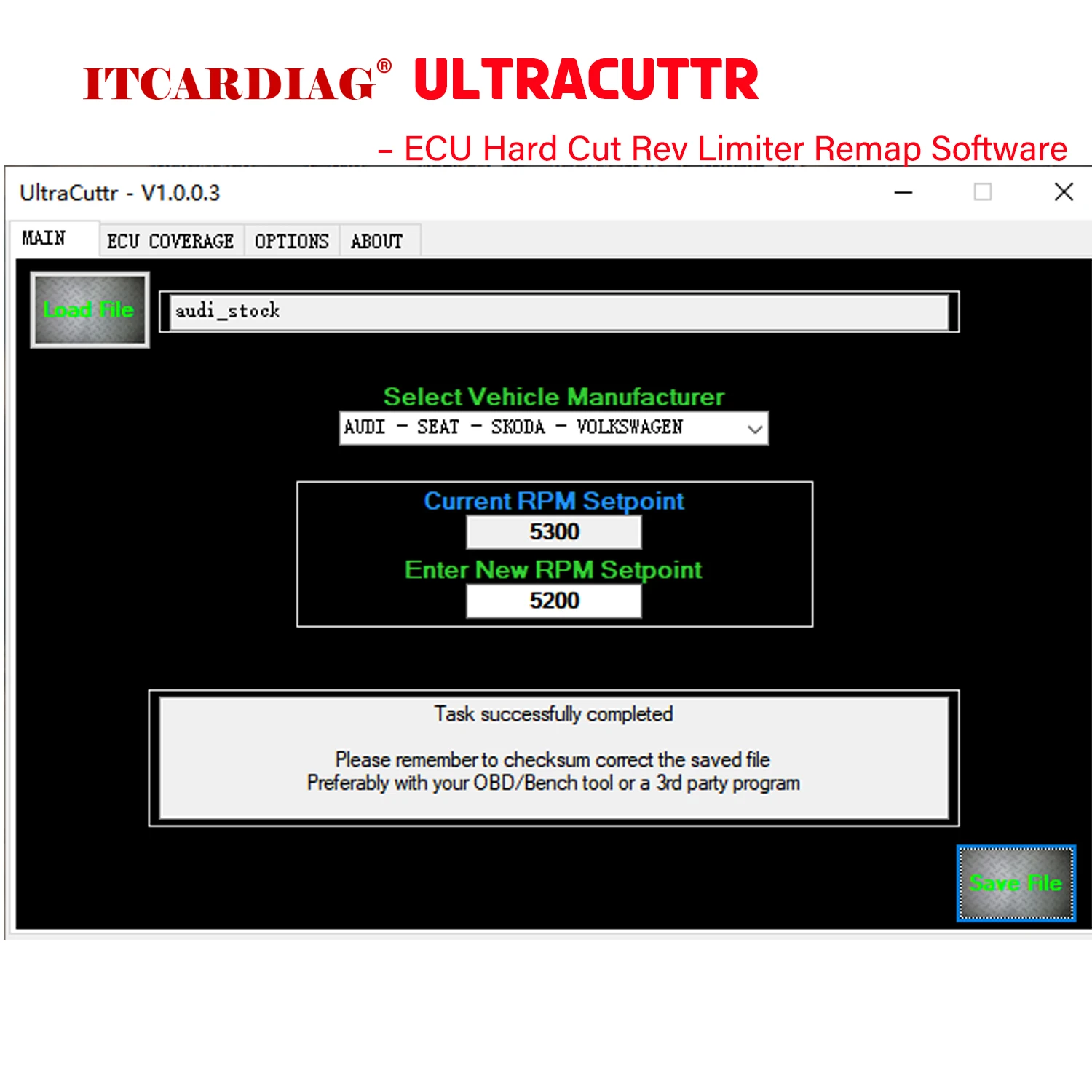 UltraCuttrECUHardCutRevLimiterRemapSoftwareChangeRevolutions