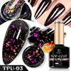 Glitter Top Coat Flash No Wipe Top Coat Clear Gel Base Coat Varnish Soak Off Topcoat Nude UV Gel Nail Art Accessories 8ml 1