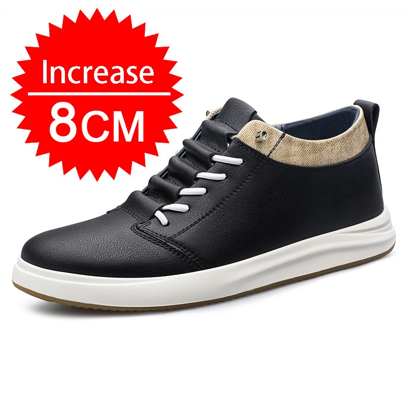 

Men's sneakers invisible inner height increasing men's shoes 6/8CM thick sole height increasing shoes men's elevator casual shoe