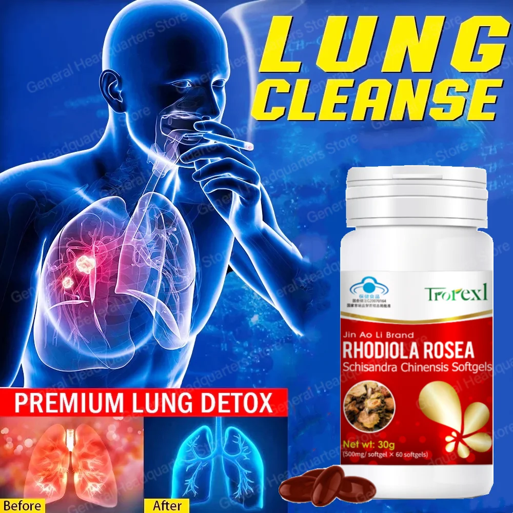 

Lung Cleanse & Detox Capsule Quit Smoking Aid Helps to Clear Lungs & Stop Smoking for Altitude Sickness Relief For Lung Health