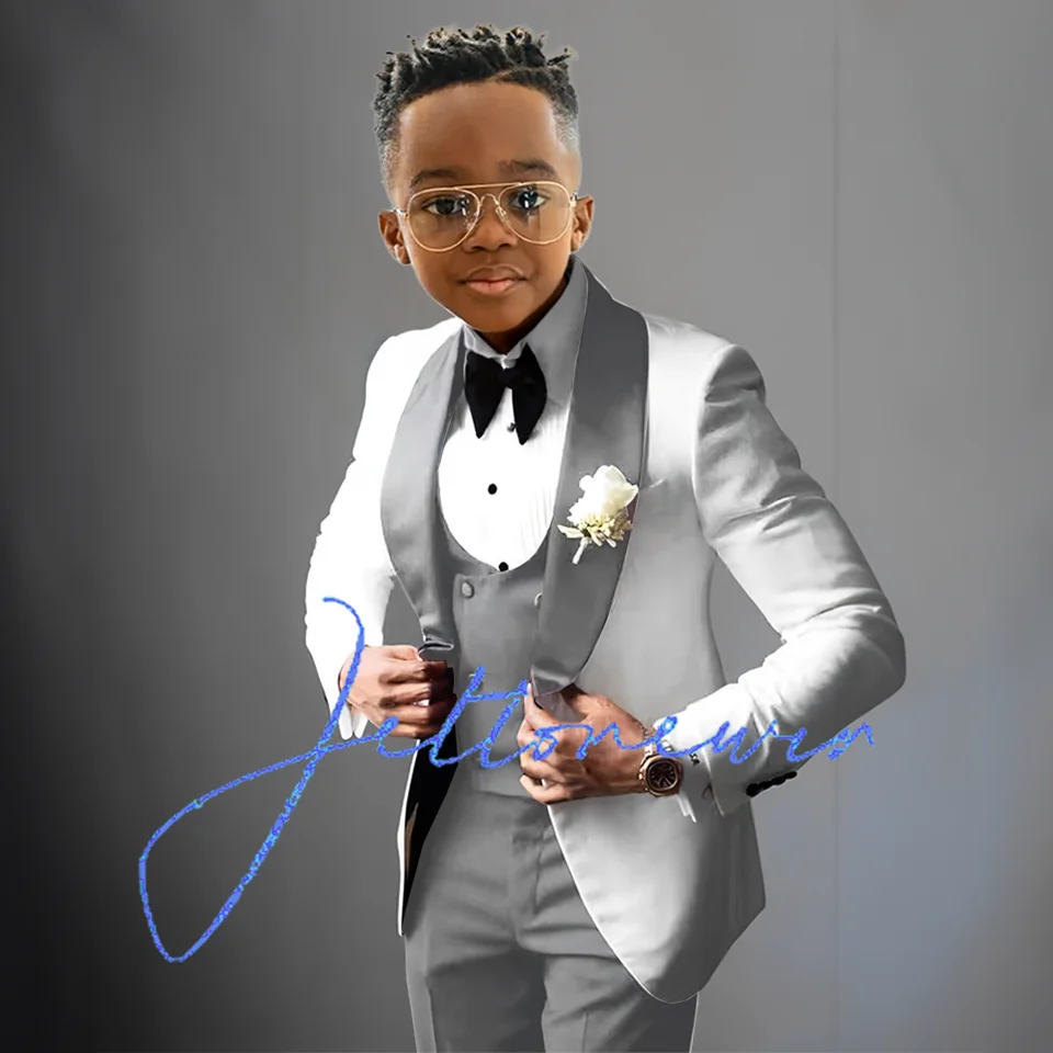 Costume Enfant Mariage Costume Garçon Pièces Smoking élégant