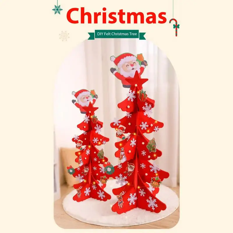 

Войлок «сделай сам», трехмерная Рождественская елка, декоративная Нетканая елка «сделай сам», рождественские поделки для малышей, детей