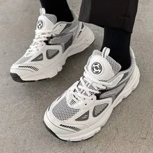  Lovely Pink Chunky Sneakers Women 2023 Thick Sole Girls Sport Shoes Bright Green Fashion Casual Dad Shoes Female Footwear 