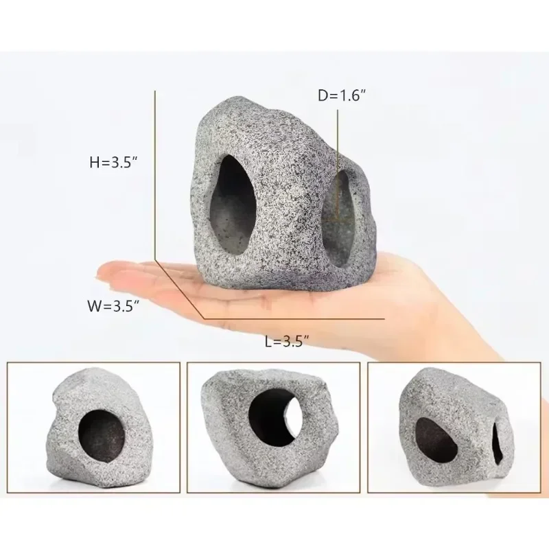 FishTankCaveStoneLandscapingDecorationOrnamentsClayPotShrimpShelterBreedingTankAquariumAccessories-AliExpress