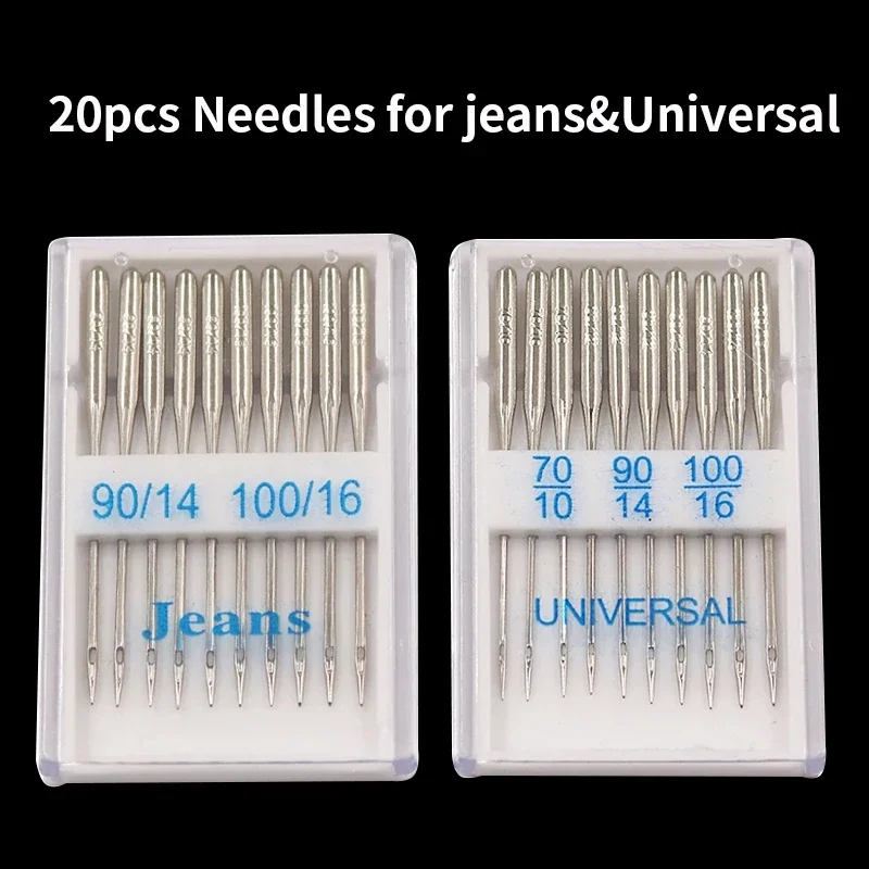 20pcs Sewing Machine Needles Jeans Universal Regular Point Sewing Needles Ball Point Head for Home Sewing Machine Supplies 20pcs Sewing Machine Needles Jeans Universal Regular Point Sewing Needles Ball Point Head for Home Sewing Machine Supplies