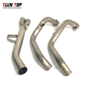 Exhaust Middle Link Pipe For Yamaha T700  42.5mm Steel Motorcycle Exhaust Mid Connect Tube Tenere700 T7 Moto Link Tube 2019
