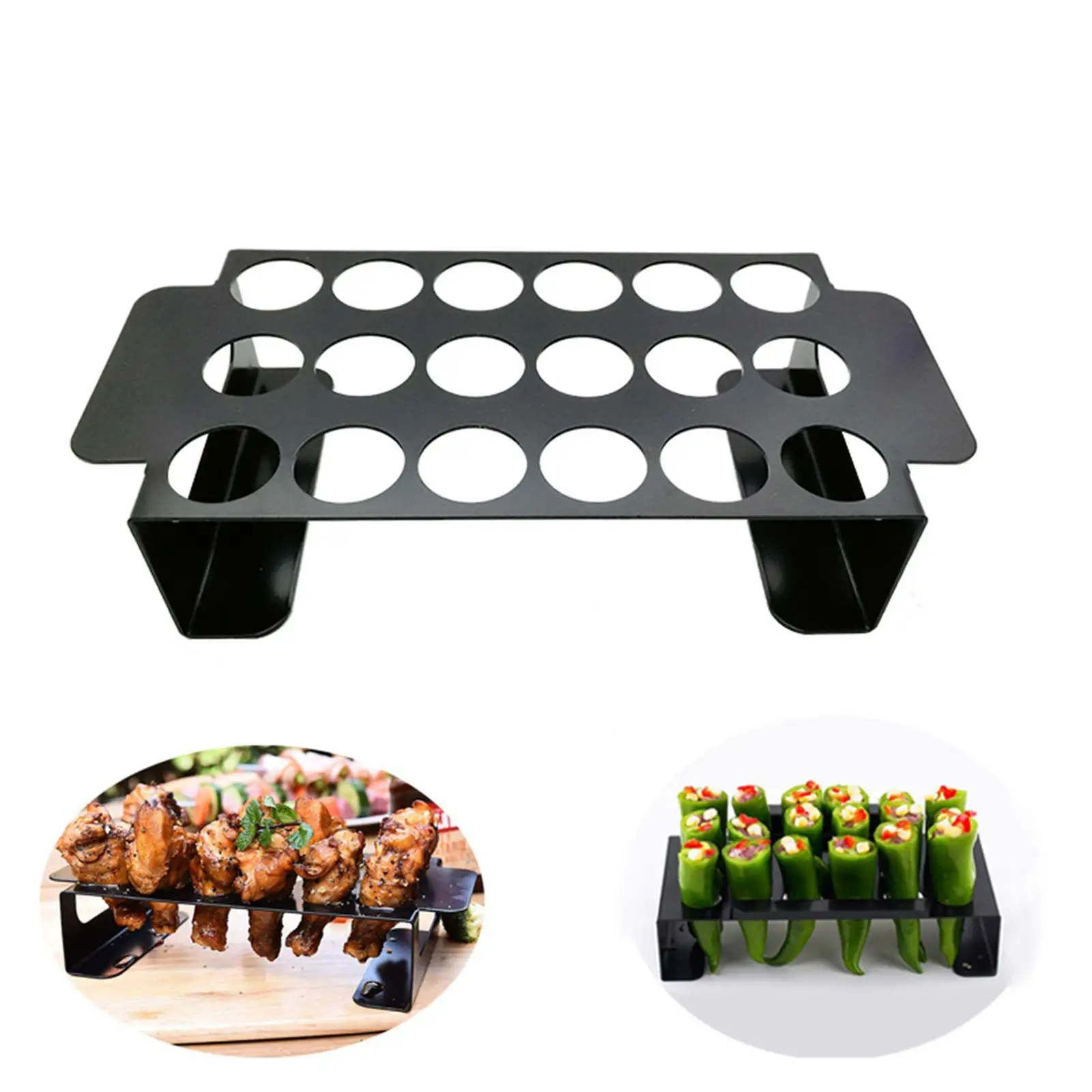 Jalapeno Grill Rack BBQ Accessories Popper Grill Rack for Oven Chicken Legs