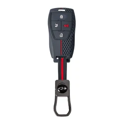 Enhanced Silicone Car Key Case Cover - Fob Holder Accessories (Black)
