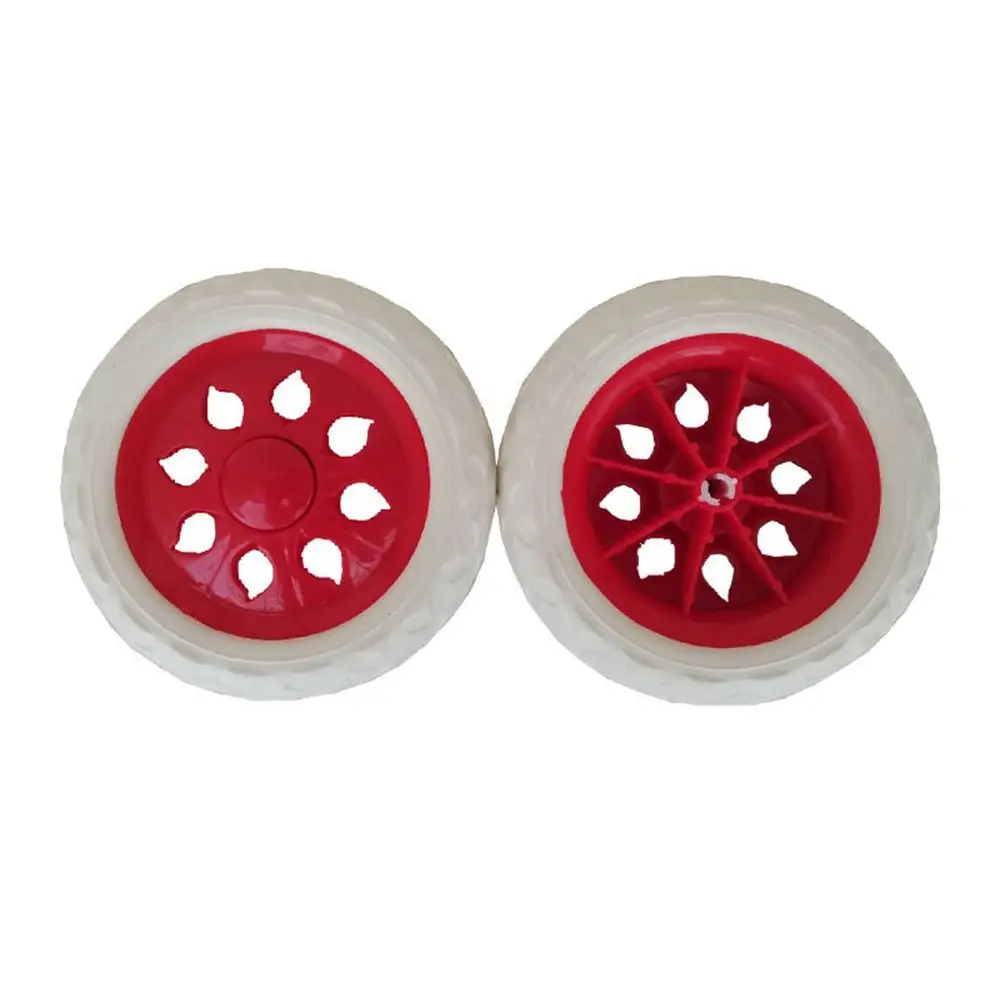 Set of 2 Anti-Slip 6.5-Inch Foaming Rubber Wheels for Shopping Carts and Trolleys