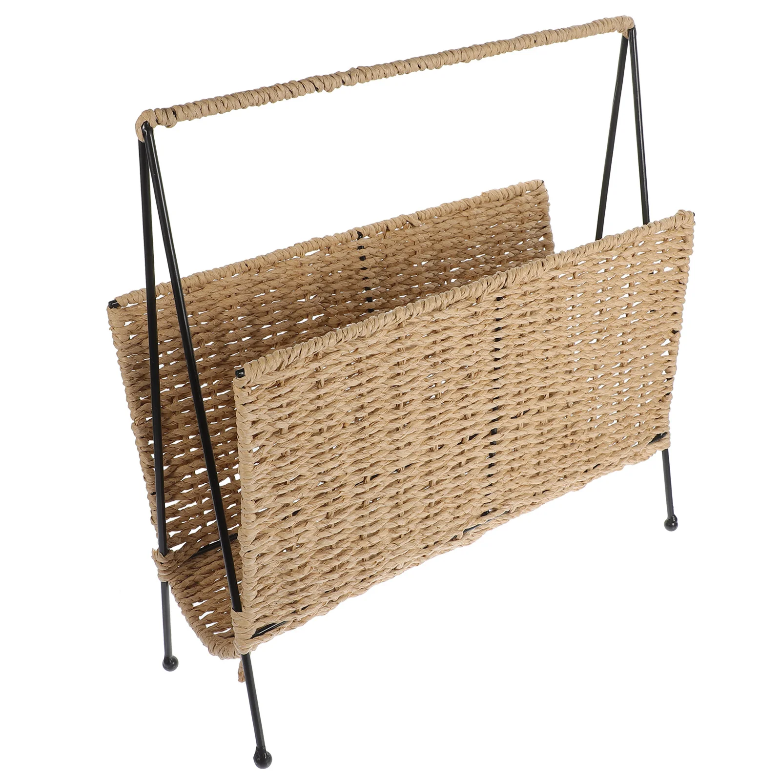 

Rustic Style Book Storage Basket Snack Basket Japanese Style Woven Storage Basket
