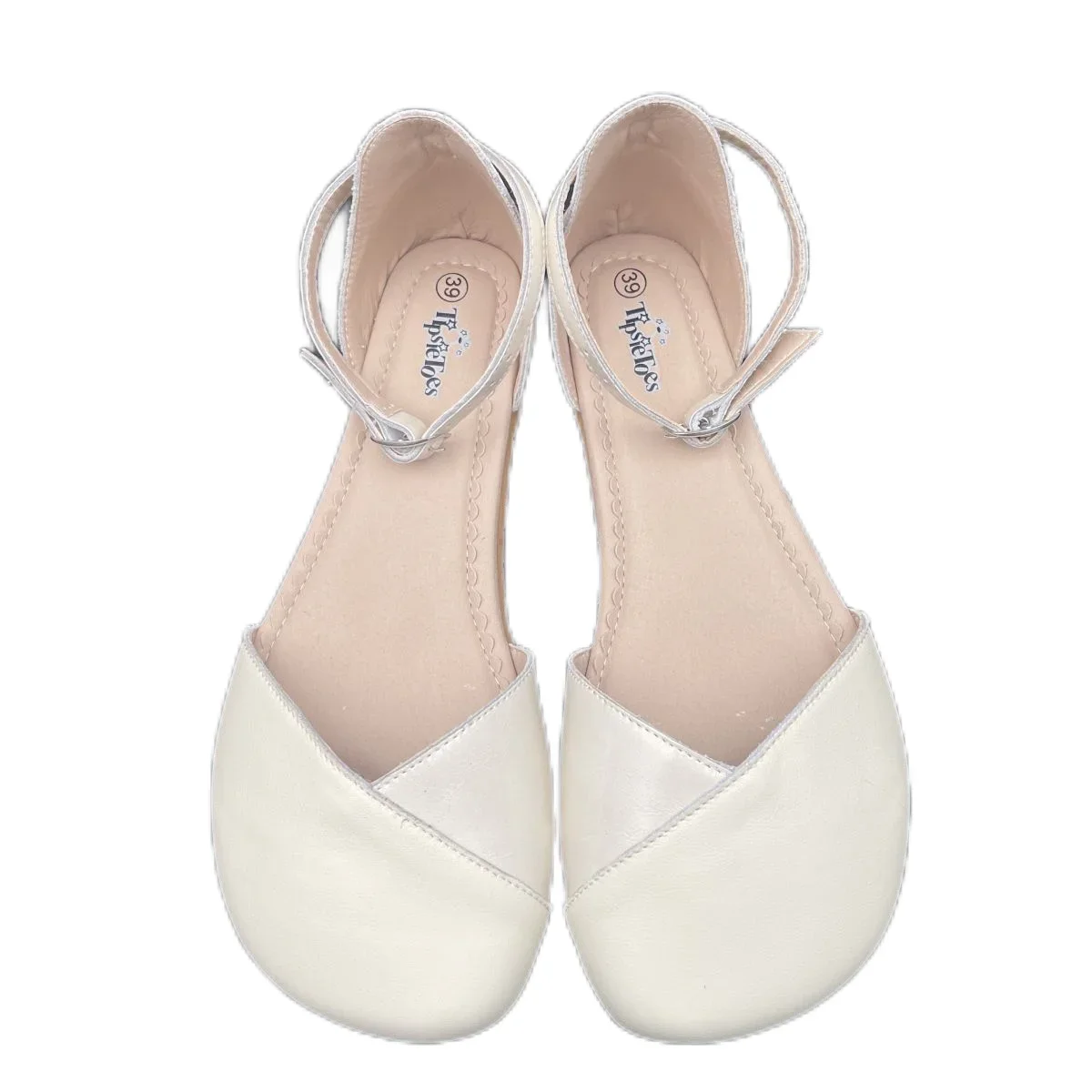 Tipsietoes 2025 Sprinng Summer Barefoot Genuine Leather Flat Sandals Women With Soft Sole Zero Drop Wider Toes Box LIght Weight 2