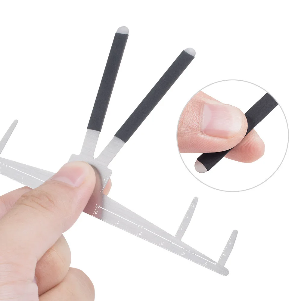 Tattooed Eyebrow Ruler New Three-point Positioning Balance Ruler Scale Face and Eyebrow Section Scale Positioning eyebrow stencil tool