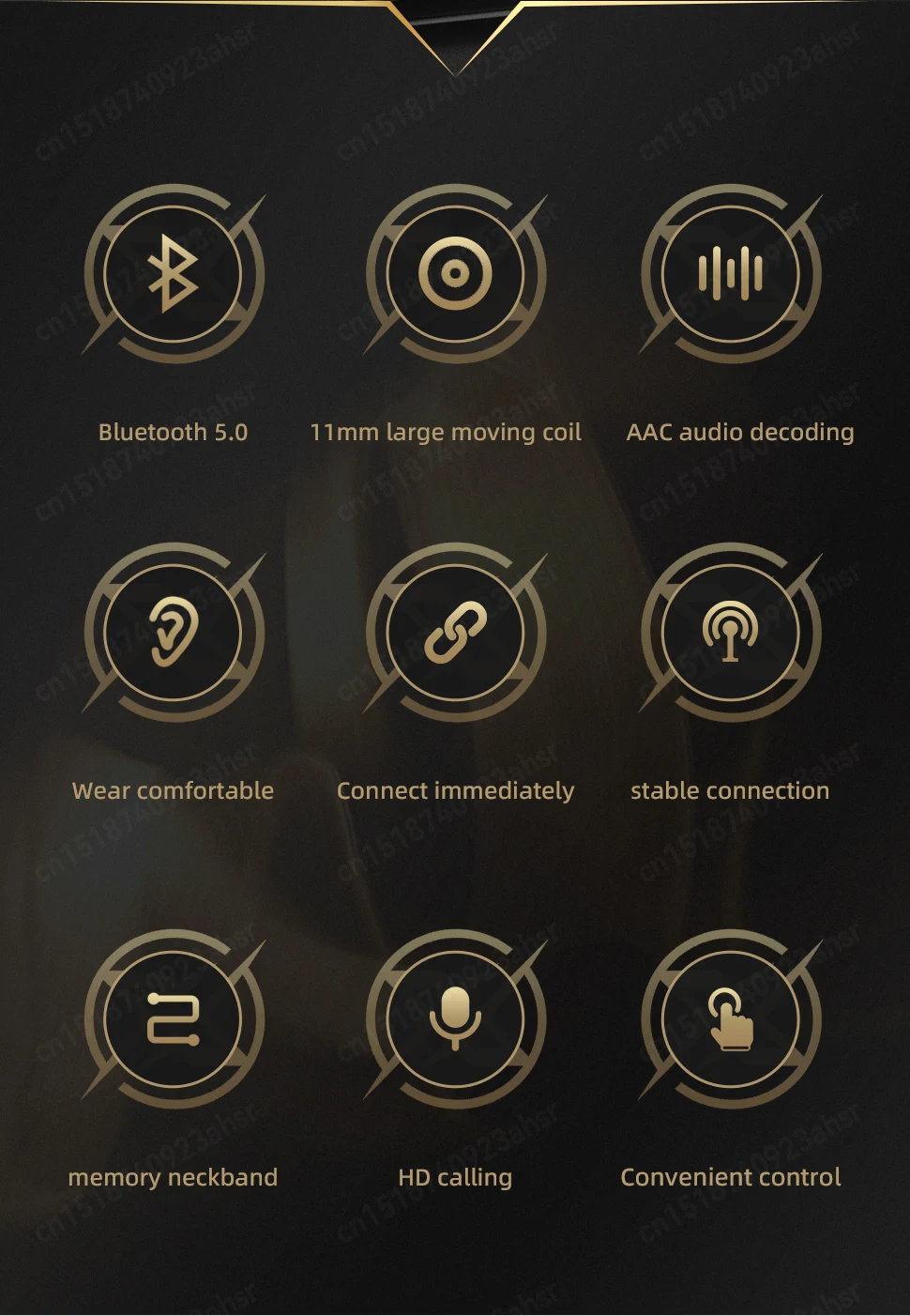microfone, neckband, cancelamento de ruído Headset, impermeável