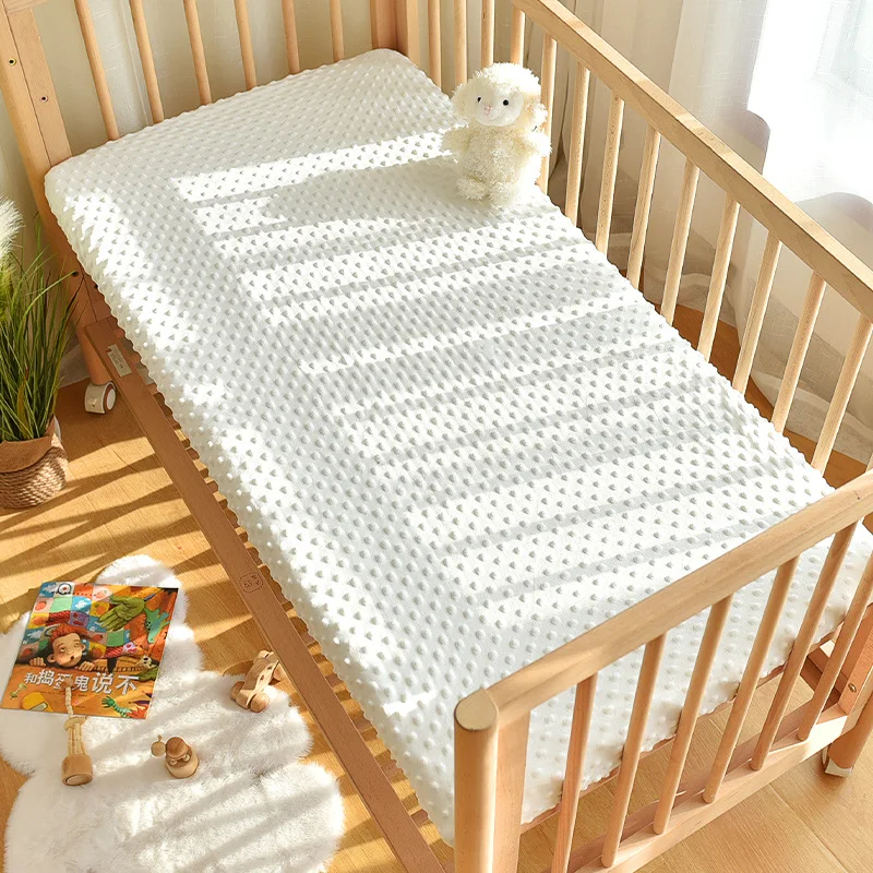 Baby Mattress Beanie Velvet Winter Bed Sheet Newborn Children Splicing Mattress Cover Velvet Kindergarten Baby Bedding Bedspread