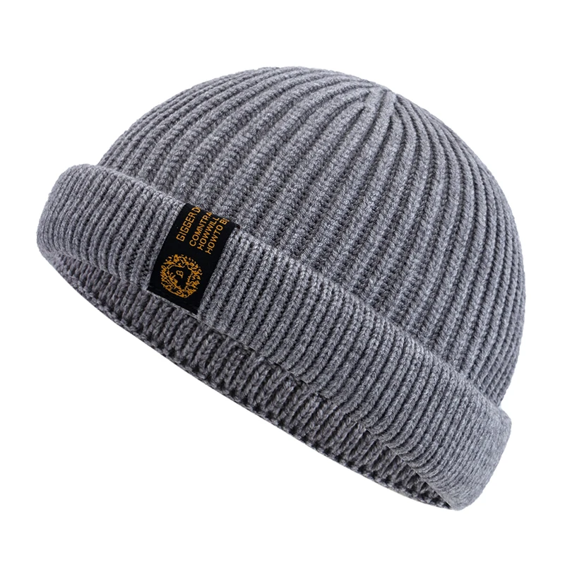 Men Outdoor Skull Cap Fashion New Short Melon Winter Dandy Hats Sailor Style Landlord Hats For Men Autumn Short Beanie Cap