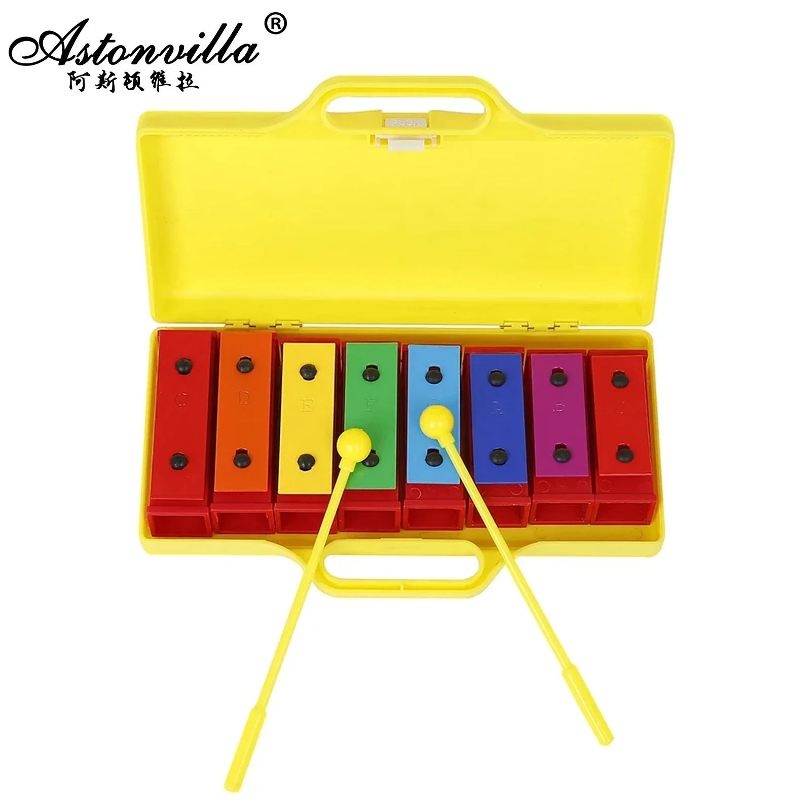 Colorful 8 Note Xylophone Hand Bell Baby Educational Toy Children Musical Christmas Gift Kids Percussion Instrument Toys