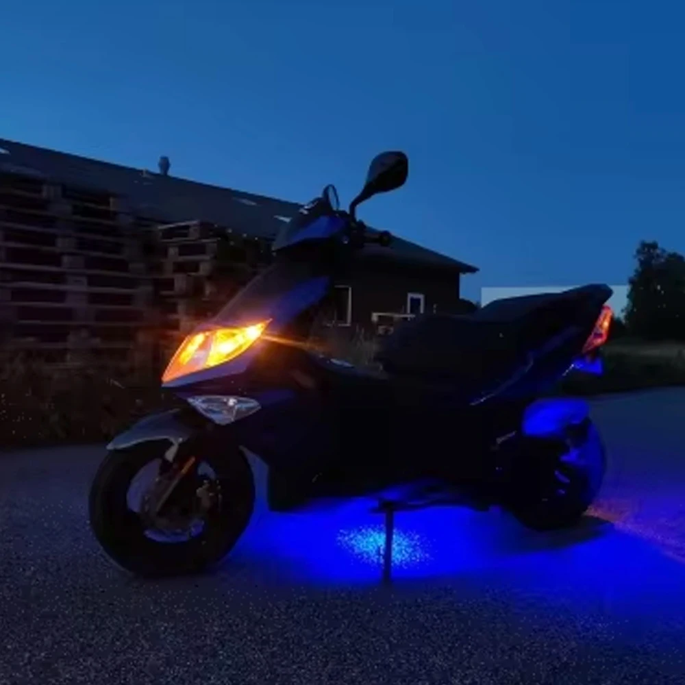 Motorcycle LED Lights RGB APP Sound Control Moto Backlight Flexible Waterproof Decoration Neon Strip 12v Accessories