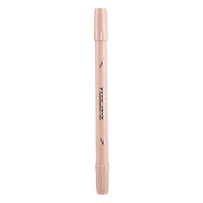Double Head Fluorescent Pen Set INS Style Key Color Marking Highlighters Diary Gradient Writing School Supplies 4pcs/box