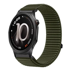 Wave Nylon Sports Breathable Bracelet Band - 18/20/22mm Strap in Multiple Sizes - Oneplus Watch Lite (Army green)