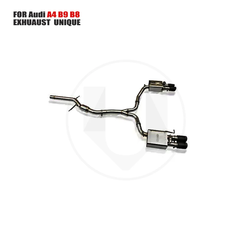 

UNIQUE Stainless Steel Exhaust System Manifold is Suitable for Audi A4 B9 B8 Auto Modified Valve Muffler Downpipe With Catalyst