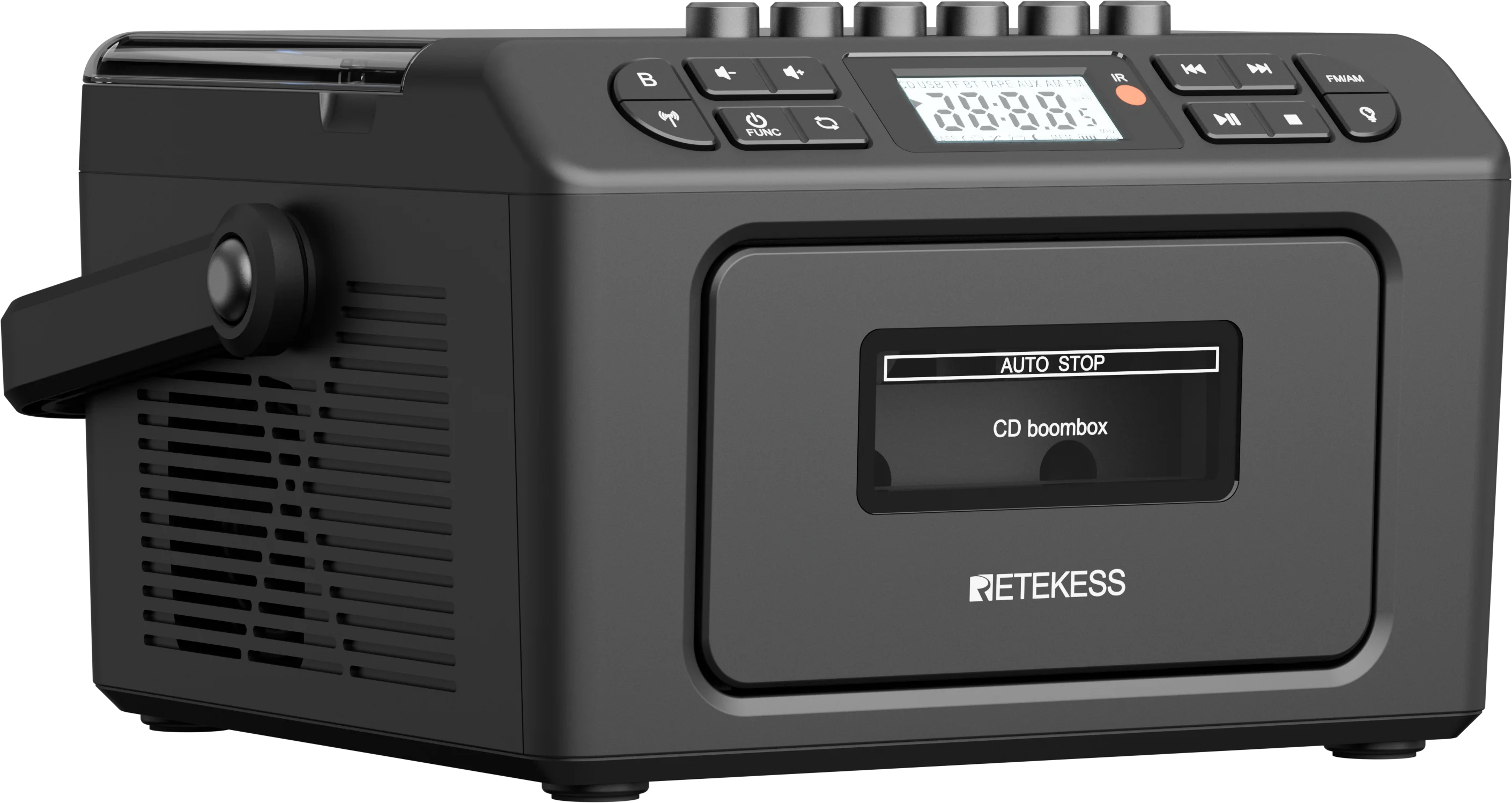 RETEKESS TR642 Multifunktionales Bluetooth-Radio CD AM FM Boombox Kassettenrekorder USB TF AUX Tragbarer CD-Player für Zuhause Geschenke – Detail 25