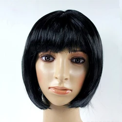 Chic Bob Wig for Women - Stylish Synthetic Wig for Daily Wear, Party, Halloween, and Cosplay (Black)