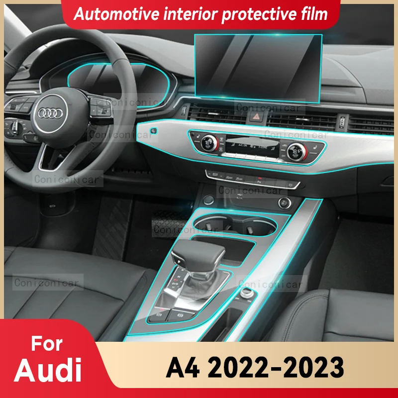 

For Audi A4 2022 2023 Car Interior Gearbox Panel Dashboard Center console Anti-Scratch Protective Cover Repair Film Accessories