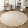 American Round Carpet Living Room Sofa Coffee Table Anti Fouling Carpets High End Retro Bedroom European Chair Anti Slip Rug 4