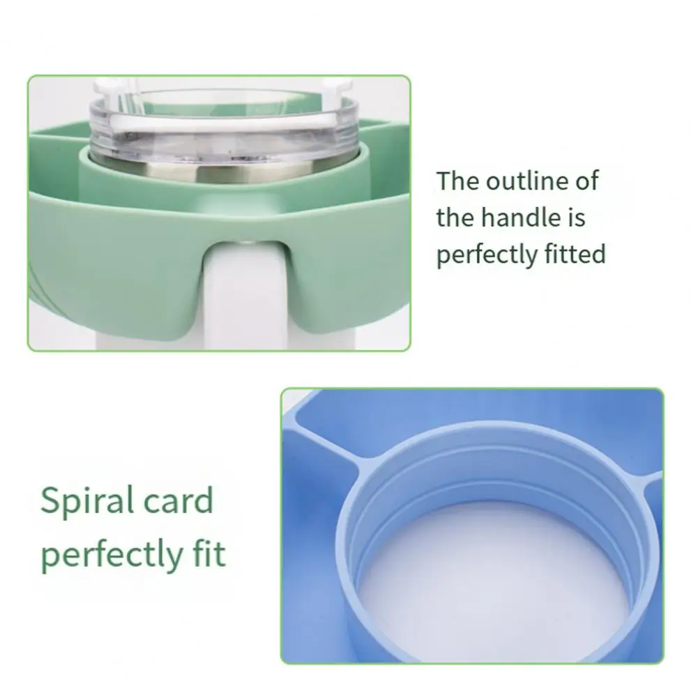 

Car Snack Organizer Silicone Snack Bowl with 3 Compartments for 40oz Tumbler Reusable Ring Tray Platter for Picnics for 40oz