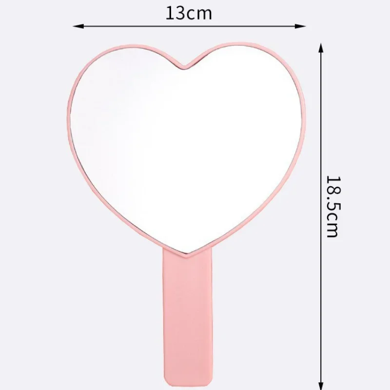 속눈썹 연장 핸드 헬드 메이크업 거울, 하트 모양 메이크업 화장대 거울, 핸들 핸드 미러, 스파 살롱 컴팩트 미러