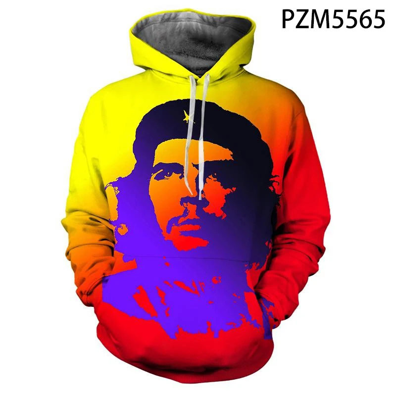 thumbnail image 1 of Sudadera con capucha con estampado 3D del Che Guevara para hombre, sudaderas holgadas informales de gran tamaño personalizadas, ropa de calle para hombre, 1 of 5