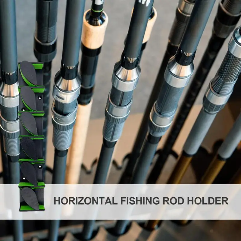 Fishing Rod Wall Mount Non-Slip Garage Fishing Rod Holder Adjustable Arc Pole Holder Gear Equipment Storage
